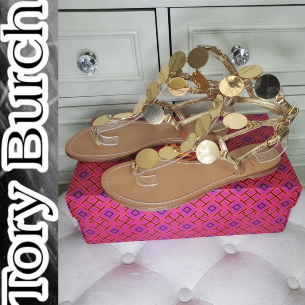 Tory Burch Patos Disk Gladiator Sandals